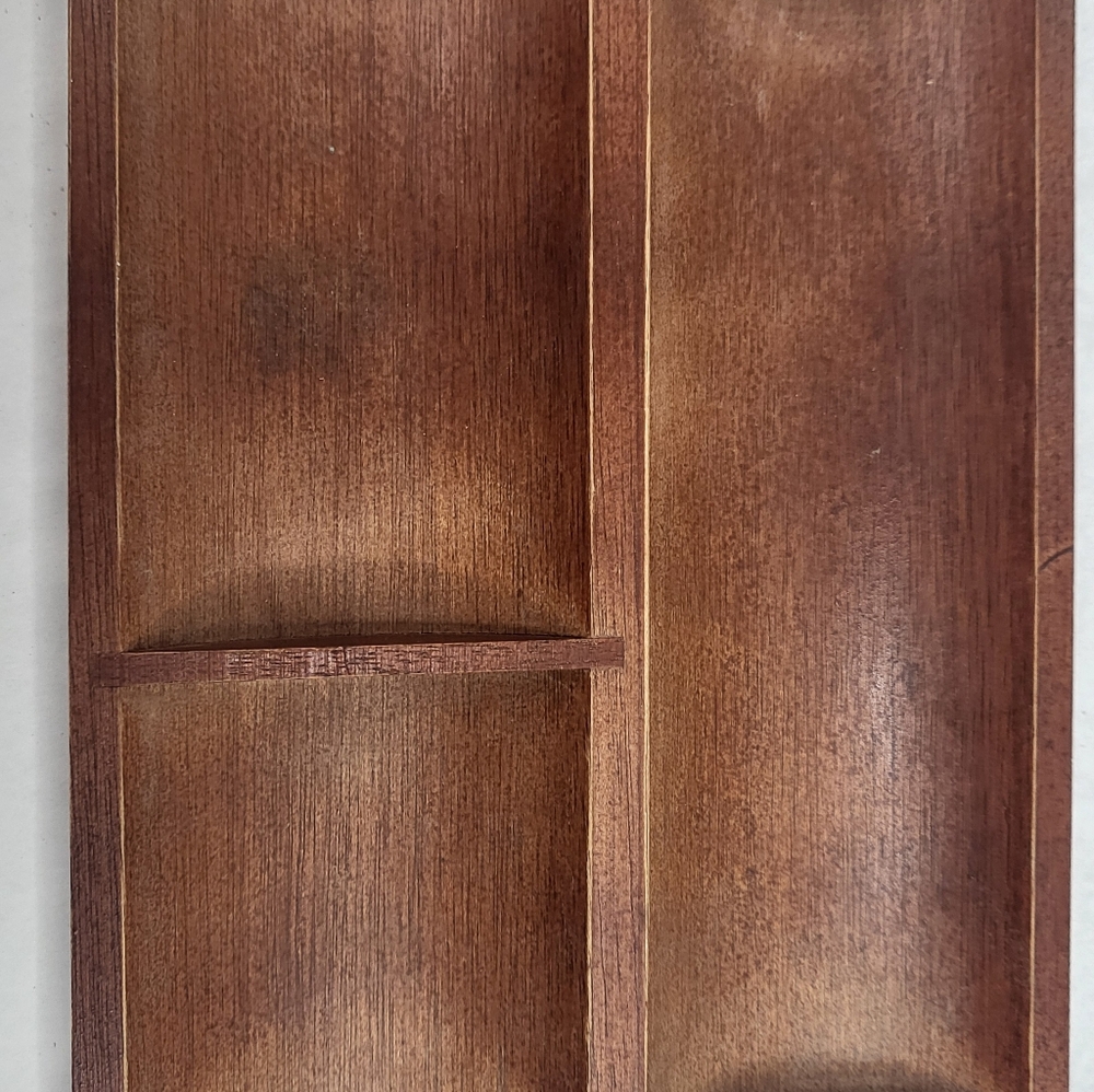 Desk Tray Organizer box wood Mid Century Mcm Eames Era